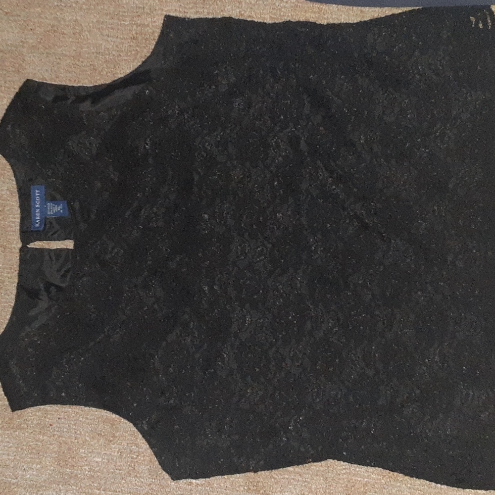 Black lace tank top